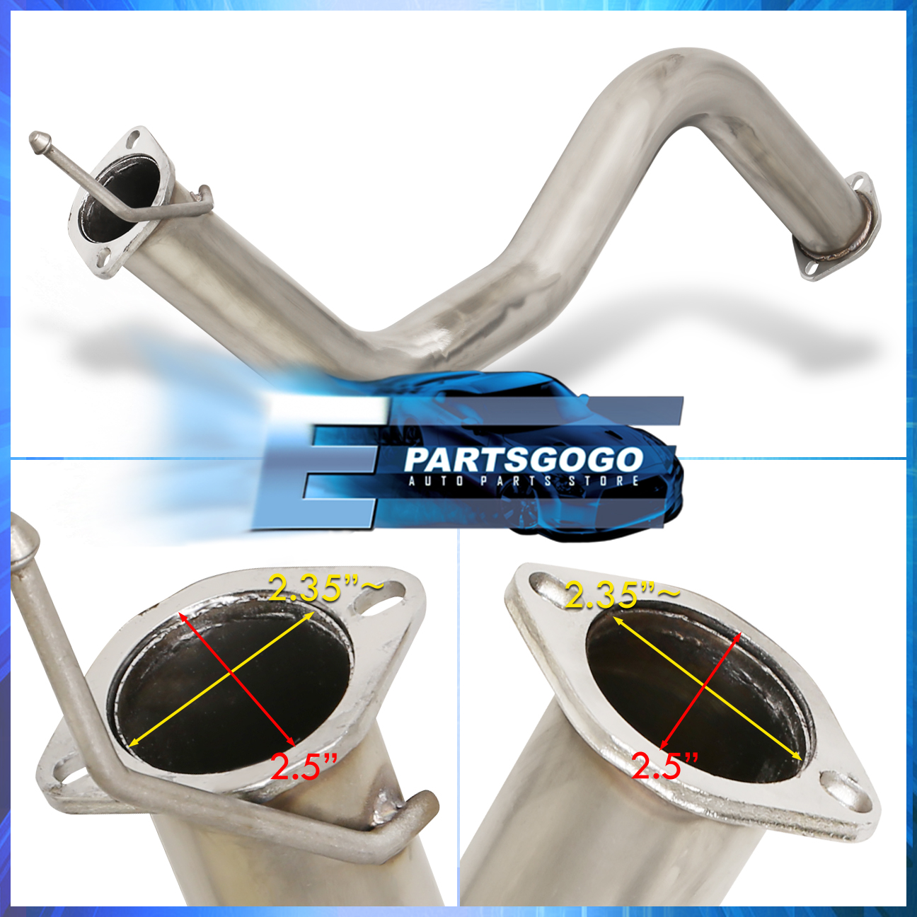 HST MUFFLER HONDA シビック用　EG4 新品 3” Stainless Steel Catback Exhaust Muffler For Honda Civic